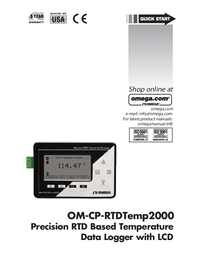 Thumbnail of document Manual - OM-CP Precision RTD Temperature Data Logger w/Display